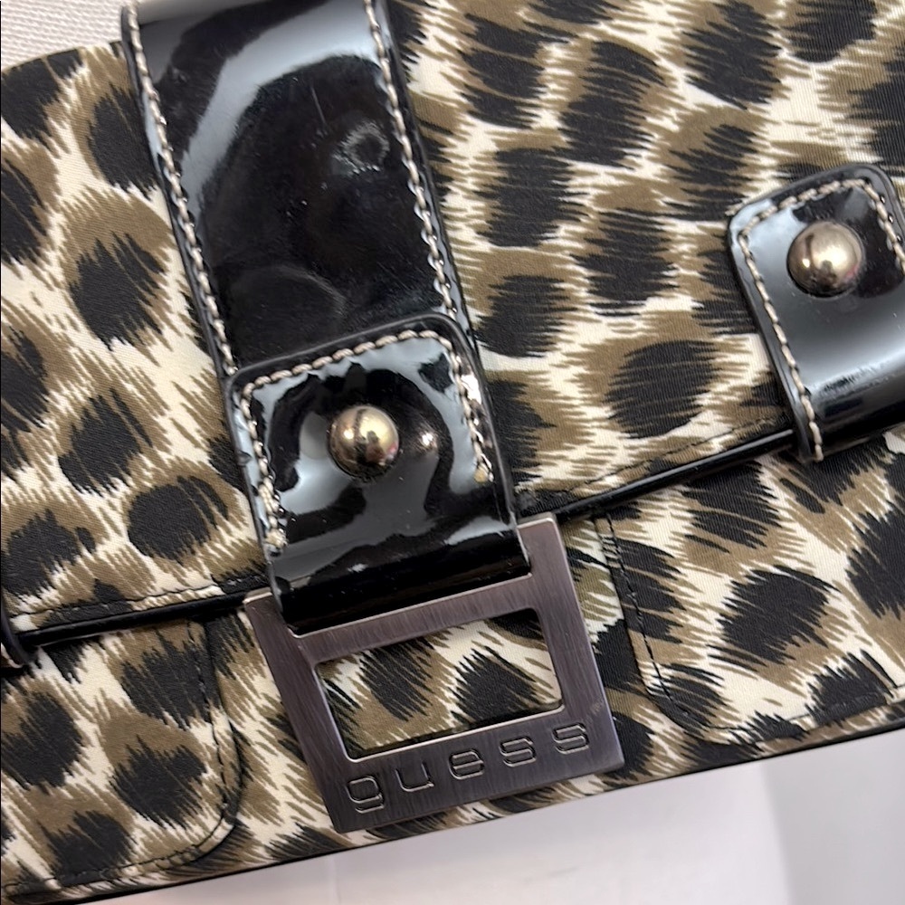 Y2K Guess Black Leopard Print Women's Bag - Picture 4 of 7